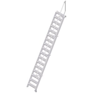 ZARGES LM-Treppe 60° 17 Stufen, 600 mm breit, Höhe 4,25 m