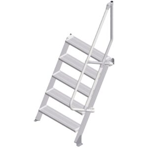 ZARGES LM-Treppe 60° 5 Stufen, 800 mm breit, Höhe 1,25 m