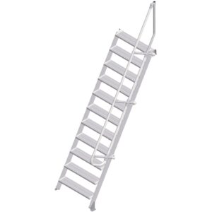 ZARGES LM-Treppe 60° 11 Stufen, 800 mm breit, Höhe 2,75 m