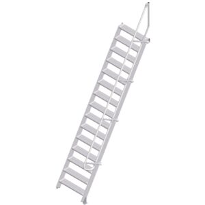 ZARGES LM-Treppe 60° 15 Stufen, 800 mm breit, Höhe 3,75 m