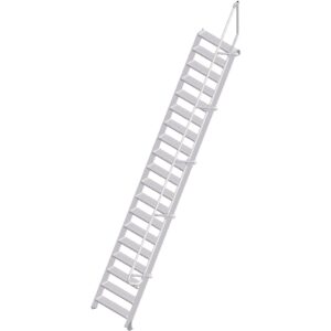 ZARGES LM-Treppe 60° 19 Stufen, 800 mm breit, Höhe 4,75 m