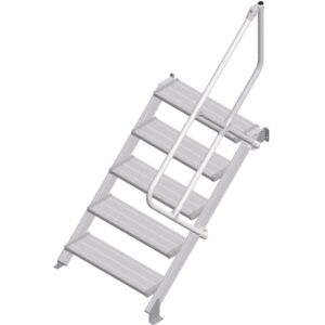 ZARGES LM-Treppe 45° 5 Stufen, 800 mm breit, Höhe 1,07 m