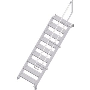 ZARGES LM-Treppe 45° 9 Stufen, 800 mm breit, Höhe 1,93 m