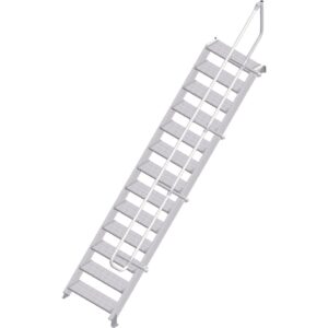 ZARGES LM-Treppe 45° 13 Stufen, 800 mm breit, Höhe 2,79 m
