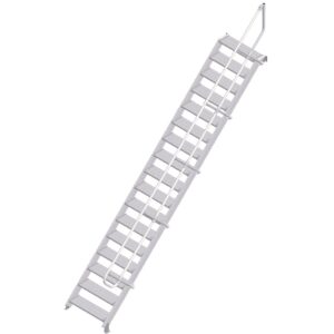 ZARGES LM-Treppe 45° 17 Stufen, 800 mm breit, Höhe 3,65 m