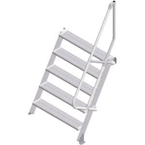 ZARGES LM-Treppe 60° 5 Stufen, 1000 mm breit, Höhe 1,25 m