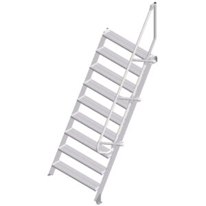 ZARGES LM-Treppe 60° 9 Stufen, 1000 mm breit, Höhe 2,25 m