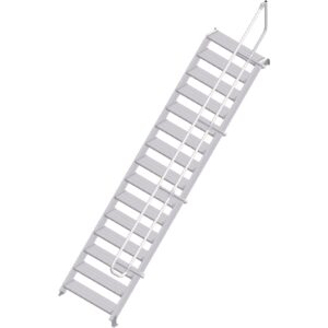 ZARGES LM-Treppe 45° 15 Stufen, 1000 mm breit, Höhe 3,22 m