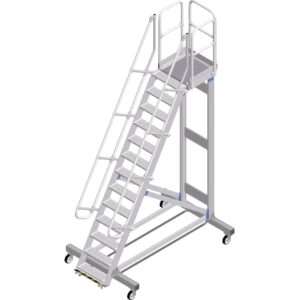 Das richtige Gewächshaus - problemlos und komfortabel 1 ZARGES Plattformtreppe Ergo Stop 60° 12 Stufen, 600 mm breit, Höhe 3,25 m