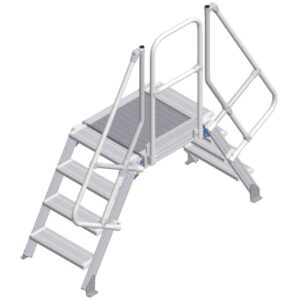 ZARGES LM-Überstieg 60° 4 Stufen, 600 mm breit, Höhe 880 mm