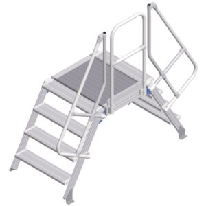 ZARGES LM-Überstieg 60° 4 Stufen, 800 mm breit, Höhe 880 mm
