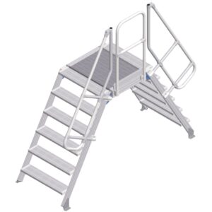ZARGES LM-Überstieg 60° 6 Stufen, 800 mm breit, Höhe 1.380 mm