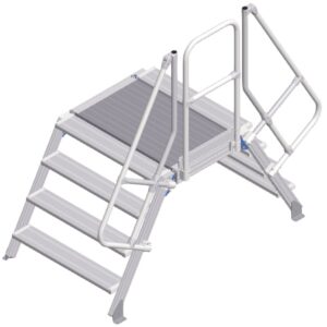 ZARGES LM-Überstieg 60° 4 Stufen, 1000 mm breit, Höhe 880 mm