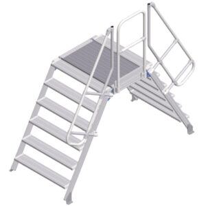 ZARGES LM-Überstieg 60° 6 Stufen, 1000 mm breit, Höhe 1.380 mm