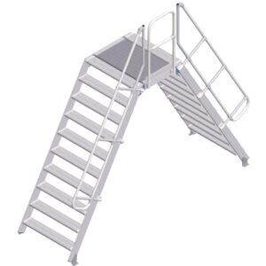 ZARGES LM-Überstieg 60° 10 Stufen, 1000 mm breit, Höhe 2.380 mm