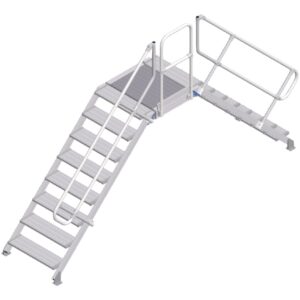 ZARGES LM-Überstieg 45° 8 Stufen, 800 mm breit, Höhe 1.600 mm