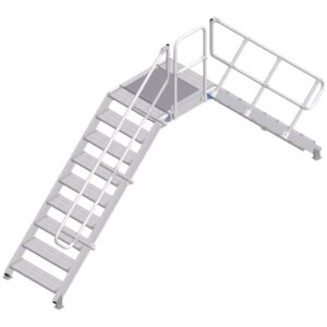 ZARGES LM-Überstieg 45° 9 Stufen, 800 mm breit, Höhe 1.810 mm