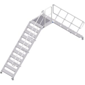 ZARGES LM-Überstieg 45° 11 Stufen, 800 mm breit, Höhe 2.240 mm
