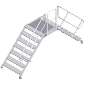ZARGES LM-Überstieg 45° 7 Stufen, 1000 mm breit, Höhe 1.380 mm