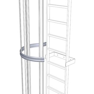 ZARGES 3/4-Rückenschutzbügel 700mm VA
