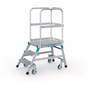 ZARGES Podesttreppe, einseitig 3 Stufen