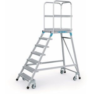 ZARGES Podesttreppe, einseitig 7 Stufen