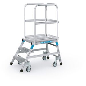 ZARGES Podesttreppe, einseitig 3 Stufen